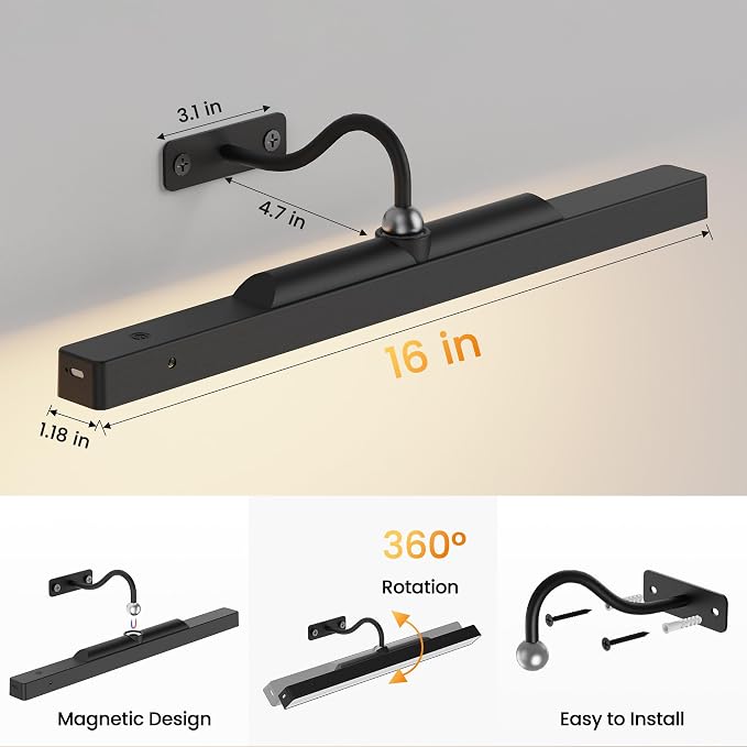 2Pack Picture Light, 13Hrs Lasting Battery Operated Picture Lights - Image 5
