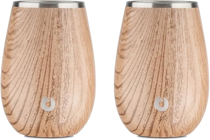SNOWFOX Premium Vacuum Insulated Stainless Steel Classic White Wine Glass by Snowfox