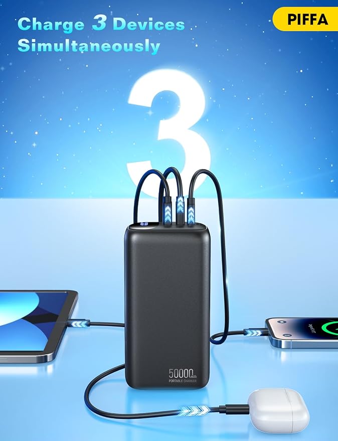 PIFFA Portable Charger Power Bank - 50000mAh Battery Pack - Image 5