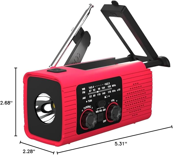 NITIGO Emergency Weather Radio, 4000mAh NOAA Weather Alert Radio Solar Charging - Image 10