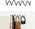 Black Wall Mounted Coat Rack, Decoration Wave Shaped Wall Hooks, Heavy-Duty by FKLOYP