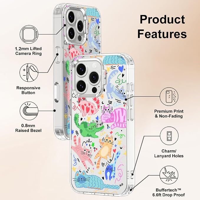 MOSNOVO for iPhone 16 Pro Case, Shockproof Military-Grade Protection 6.6ft Drop - Image 6
