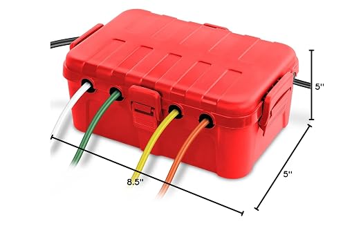 Flemoon Large Outdoor Electrical Box, IP54 Waterproof Outdoor Extension Cord - Image 9