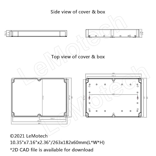 LeMotech Electrical Box ABS Plastic Project Box IP65 Waterproof Junction Box - Image 6