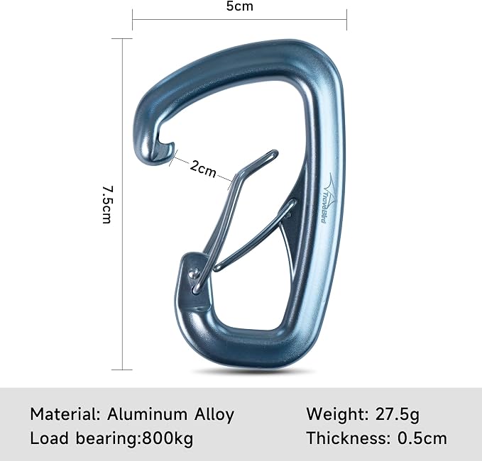 Heavy Duty Carabiner Clip Hook 8KN, - Image 6