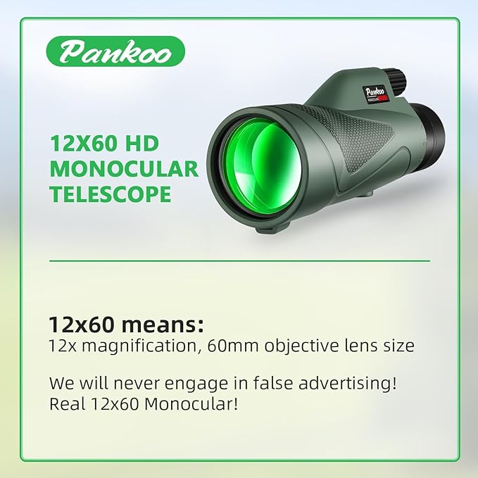 Pankoo 12x60 HD Monocular Telescope - Image 3