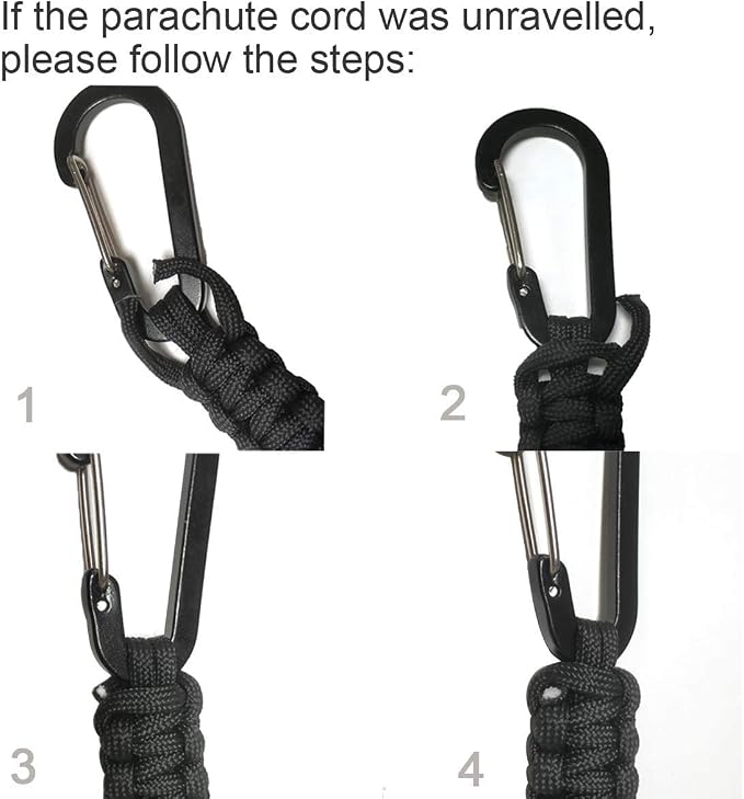 EOTW Paracord Keychain for Men Women Paracord Carabiner Backpack Keychain - Image 7