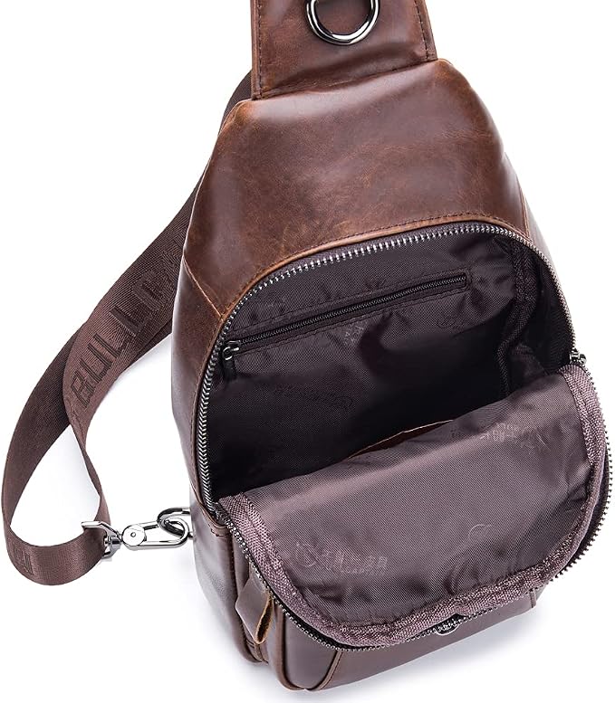 Hebetag Leather Sling Bag Crossbody Backpack - Image 6