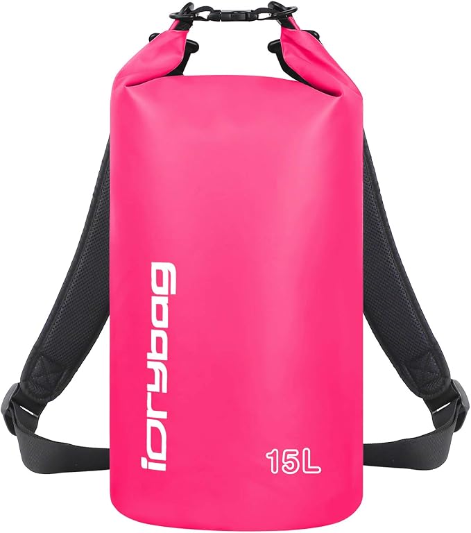 IDRYBAG Dry Bag for Kayaking Waterproof 2L/5L/10L/15L/20L, Small Dry Sack by iDrybag+