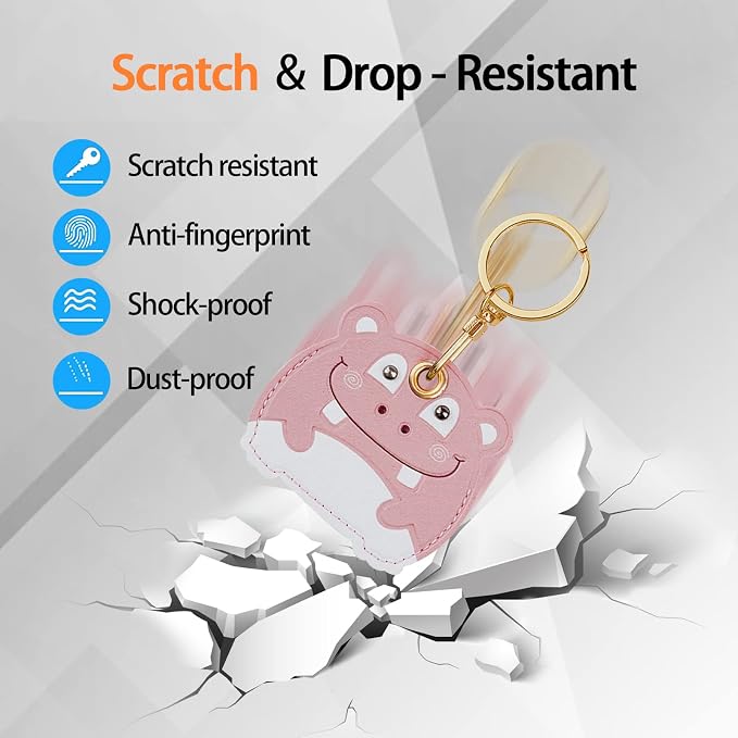 Leather Keychain Case Holder Compatible - Image 3