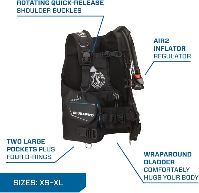 SCUBAPRO Level Super Cinch Front Adjustable Scuba Diving BCD - Image 4