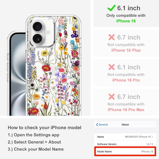 MOSNOVO Case for iPhone 16 - Image 2