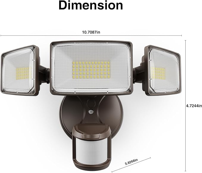 Onforu 100W LED Motion Sensor Outdoor Lights, Dusk to Dawn Flood Light Outdoor - Image 8