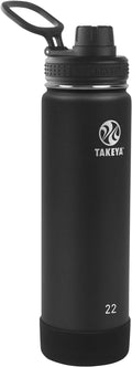 Takeya Actives Stainless Steel Water Bottle, Insulated Spout Lid, Keeps Drinks by Takeya