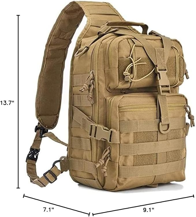 hopopower Tactical Sling Bag, Sport Bag Military Rover Shoulder Backpack EDC - Image 8