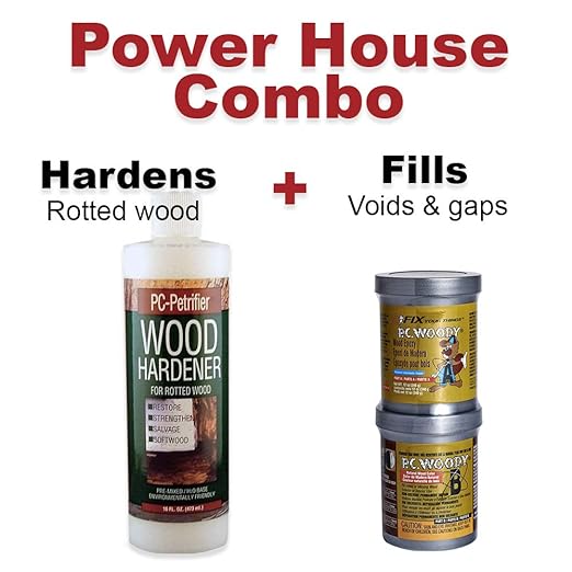 PC-Products PC-Woody Wood Repair Epoxy Paste, Two-Part 12 oz, and PC-Petrifier - Image 2
