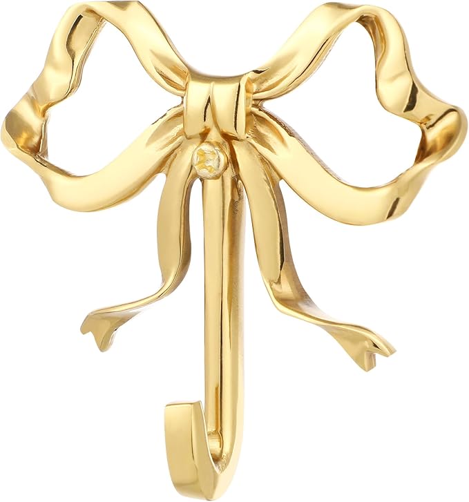 MAGICLULU Gold Coat Hook Bow Wall Hooks Brass Hanging Hook Multi-Purpose Door by MAGICLULU