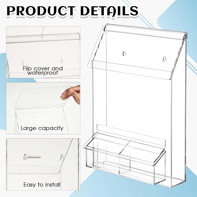 Barydat 2 Pieces Outdoor Brochure Holder - Image 4