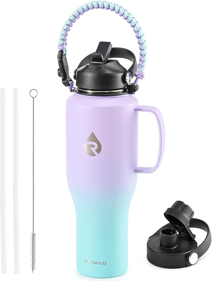 RAYMYLO Insulated Water Bottle 40oz, Stainless Steel Water Bottle by RAYMYLO