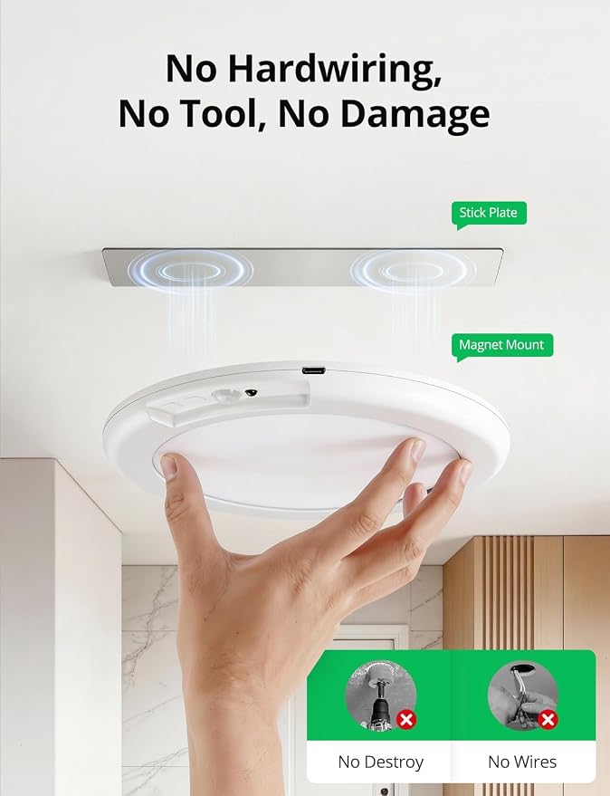 Bojim Rechargeable RGB Waterproof Shower Ceiling Light - Image 2