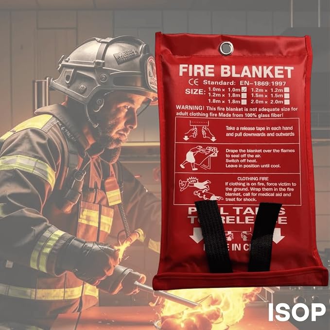 ISOP Fire Blanket 47 * 70 inches – Fire Retardant Blanket – Heavy Duty - Image 9