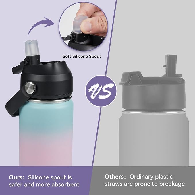 Fijinhom 18oz Insulated Stainless Steel Water Bottle, Wide Mouth Double Wall - Image 5