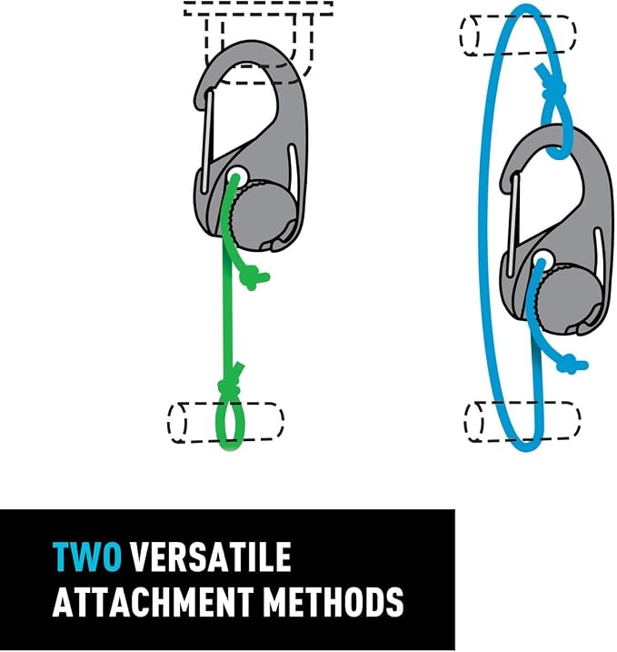 Nite Ize NCJ-01-4R3 CamJam Tie Down Rope Carabiner Clip, Cord Tightener 4-Pack - Image 3