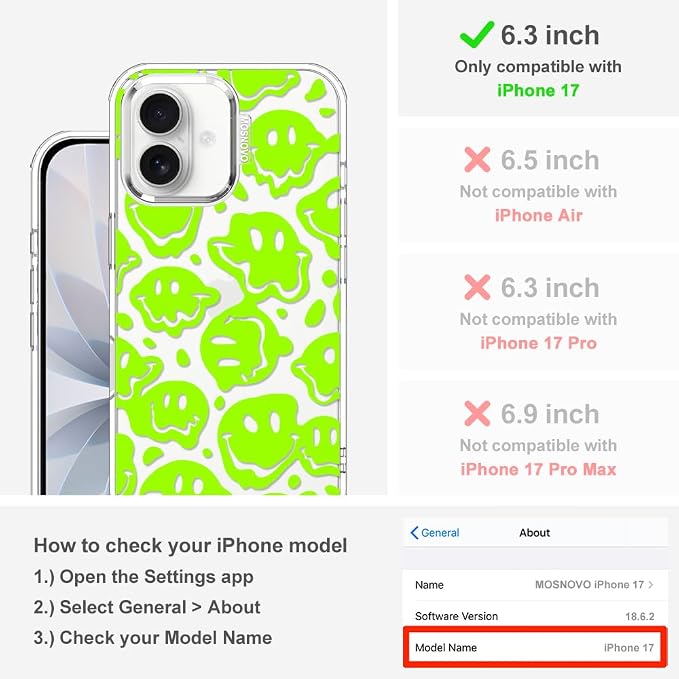 MOSNOVO for iPhone 17 Case | Military Grade 6.6ft Drop Tested | Camera Control - Image 2