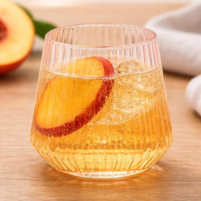 Oojami 40 Pack Pink Ribbed Plastic Wine Glasses 12 oz - Image 8