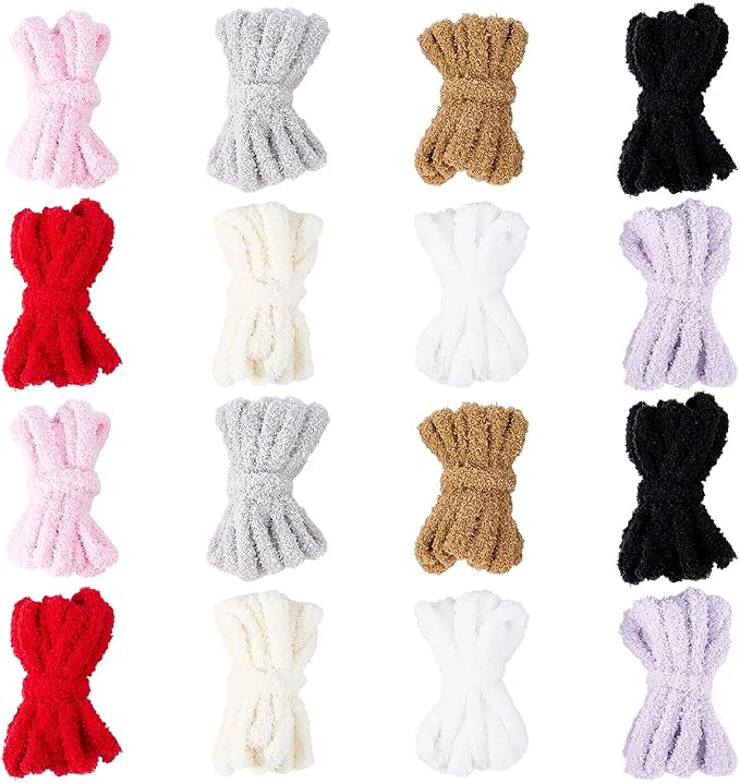 18 Strands 8 Colors Keychain String Colorful Keychaincord 52.5 FT Wool Round by SOFPLATE