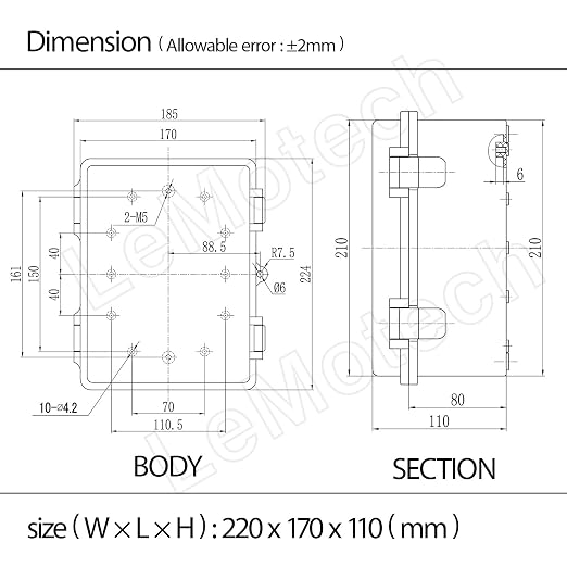 Junction Box ABS Plastic IP65 Waterproof Dustproof Universal Electrical - Image 8
