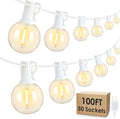 Mlambert 100Ft LED Outdoor String Lights, Dimmable Waterproof G40 Globe Patio by Mlambert