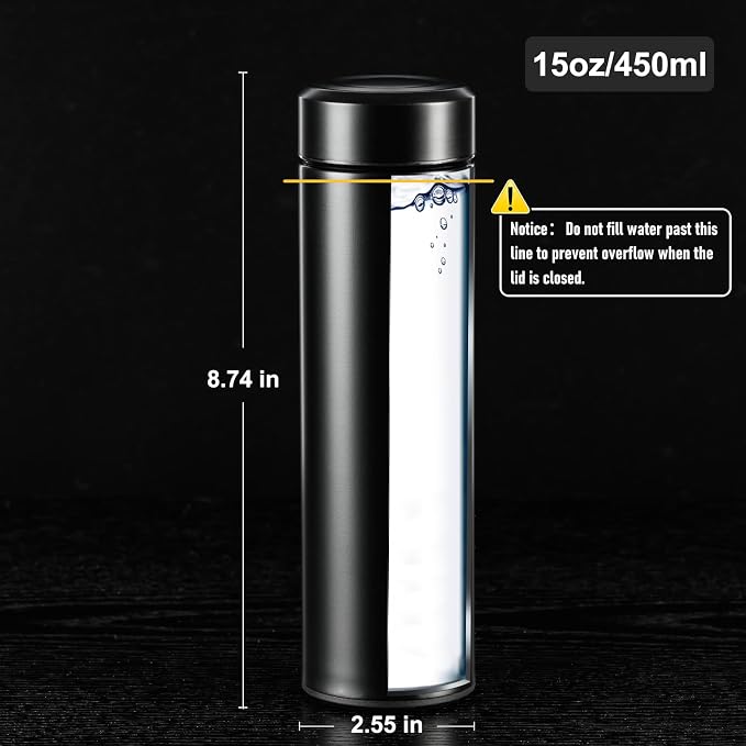 PARACITY Insulated Water Bottle, 17 oz Stainless Steel Water Bottles, Double - Image 6