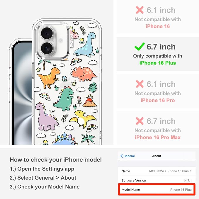 MOSNOVO Case for iPhone 16 Plus - Image 2