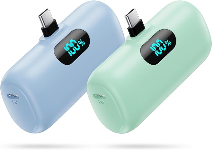 Mini Portable Charger 5000mAh Power Bank, 3A PD USB C Cell Phone Portable Power by Swyop