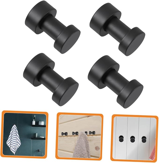 Bathroom Wall Towel Hooks 4-Pack Heavy Duty Metal Coat Hooks - Image 7