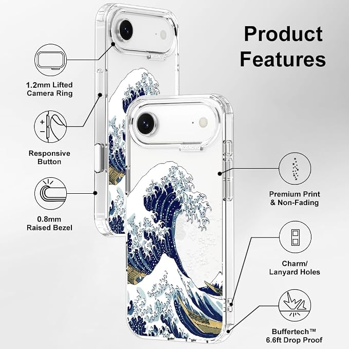 MOSNOVO for iPhone Air Case | Military Grade 6.6ft Drop Tested | Camera Control - Image 7