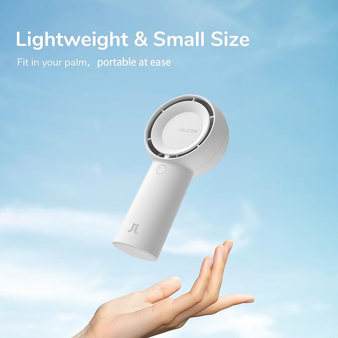 JISULIFE Portable Handheld Turbo Fan, 4000mAh USB Rechargeable Personal Battery - Image 8