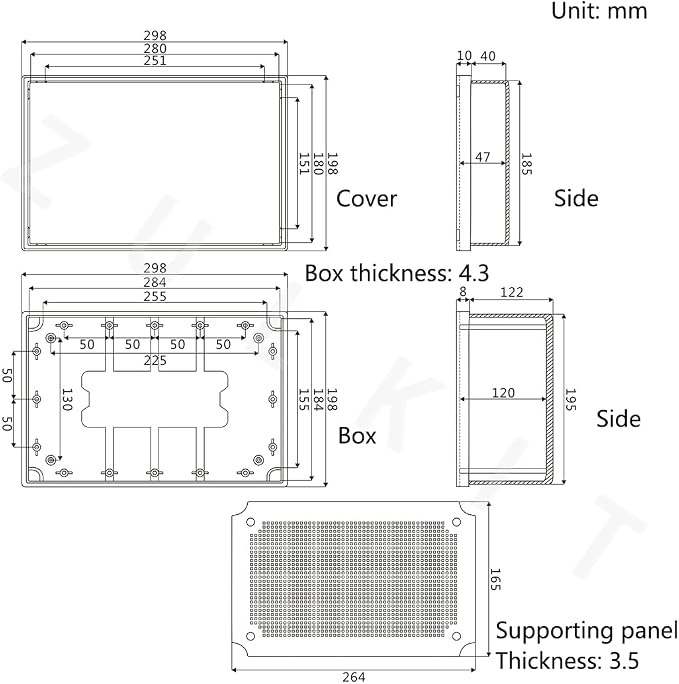 Zulkit Junction Box ABS Plastic Dustproof Waterproof IP65 Electrical Boxes - Image 6