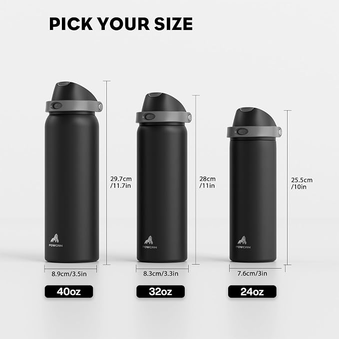 POWCAN 40 oz Insulated Water Bottle - Image 7