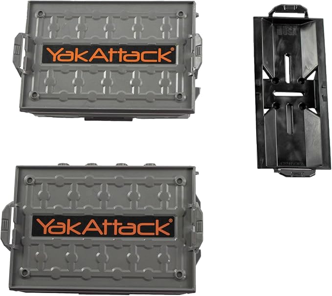 YakAttack TracPak Combo Kit – Battleship Grey | 2 Stackable Storage Boxes + - Image 2