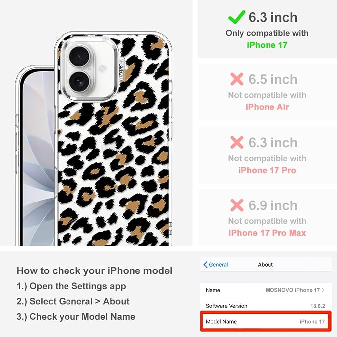MOSNOVO for iPhone 17 Case | Military Grade 6.6ft Drop Tested | Camera Control - Image 2
