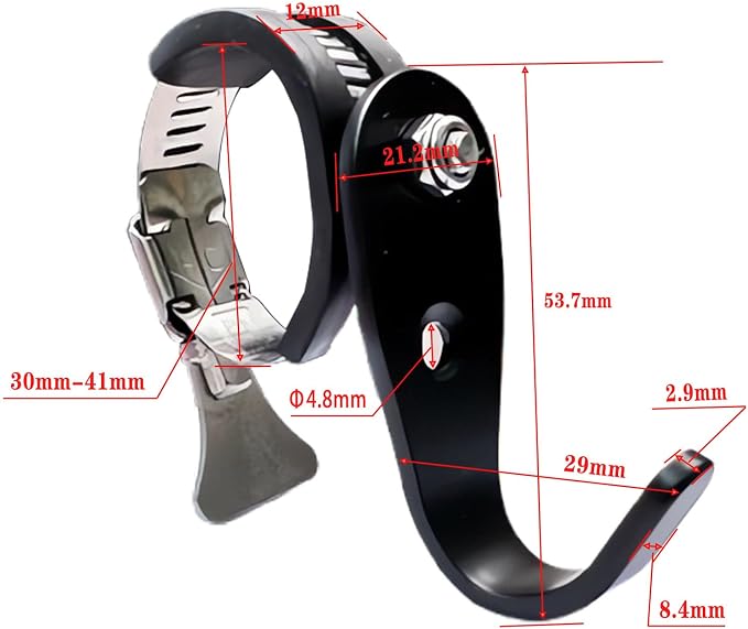Adjustable Handlebar Hook Mount, Universal Pole Storage Hook - Image 2