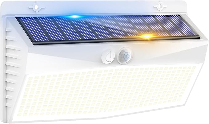 Peasur 1 Pack 368 LED Solar Lights Outdoor Motion Sensor, Solar Fence by Peasur