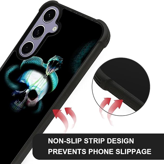for Samsung Galaxy S24 S25 Case, Skeleton Winding Snake Pattern Graphic Design - Image 2