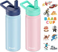 baab 18oz Kids Water Bottle, Insulated Water Bottle by baabKidWatterBottle