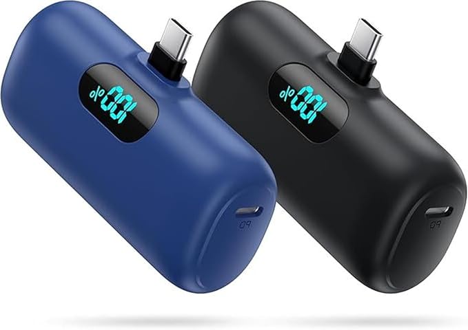 Small Portable Charger for iPhone 17/16/15 Series, 5000mAh 3A PD USB C Power by Kioson