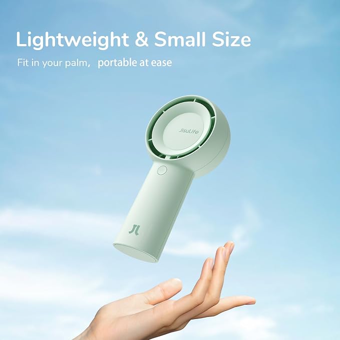 JISULIFE Portable Handheld Turbo Fan, 4000mAh USB Rechargeable Personal Battery - Image 9