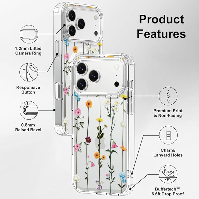 MOSNOVO for iPhone 17 Pro Max Case | Military Grade 6.6ft Drop Tested | Camera - Image 7
