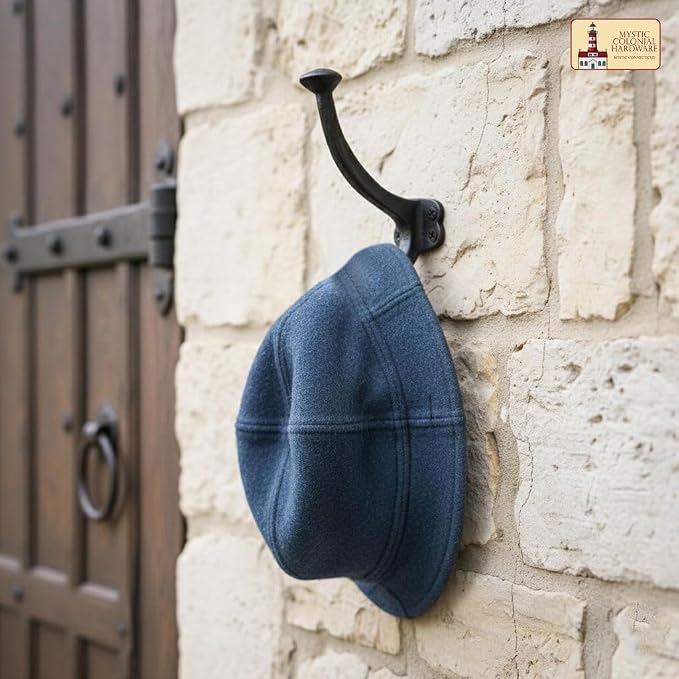 Mystic Colonial Rustic Medieval Cast Iron Wall Hooks | Vintage Black Finish - Image 5